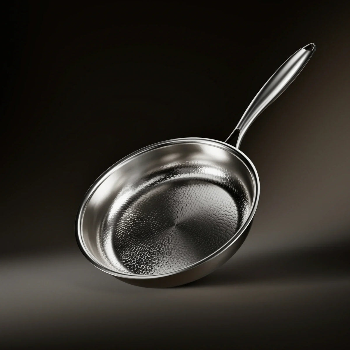 Hammered Titanium Non-Stick Frying Pan – Lightweight, Induction Compatible, Scratch Resistant, Chemical-Free Surface