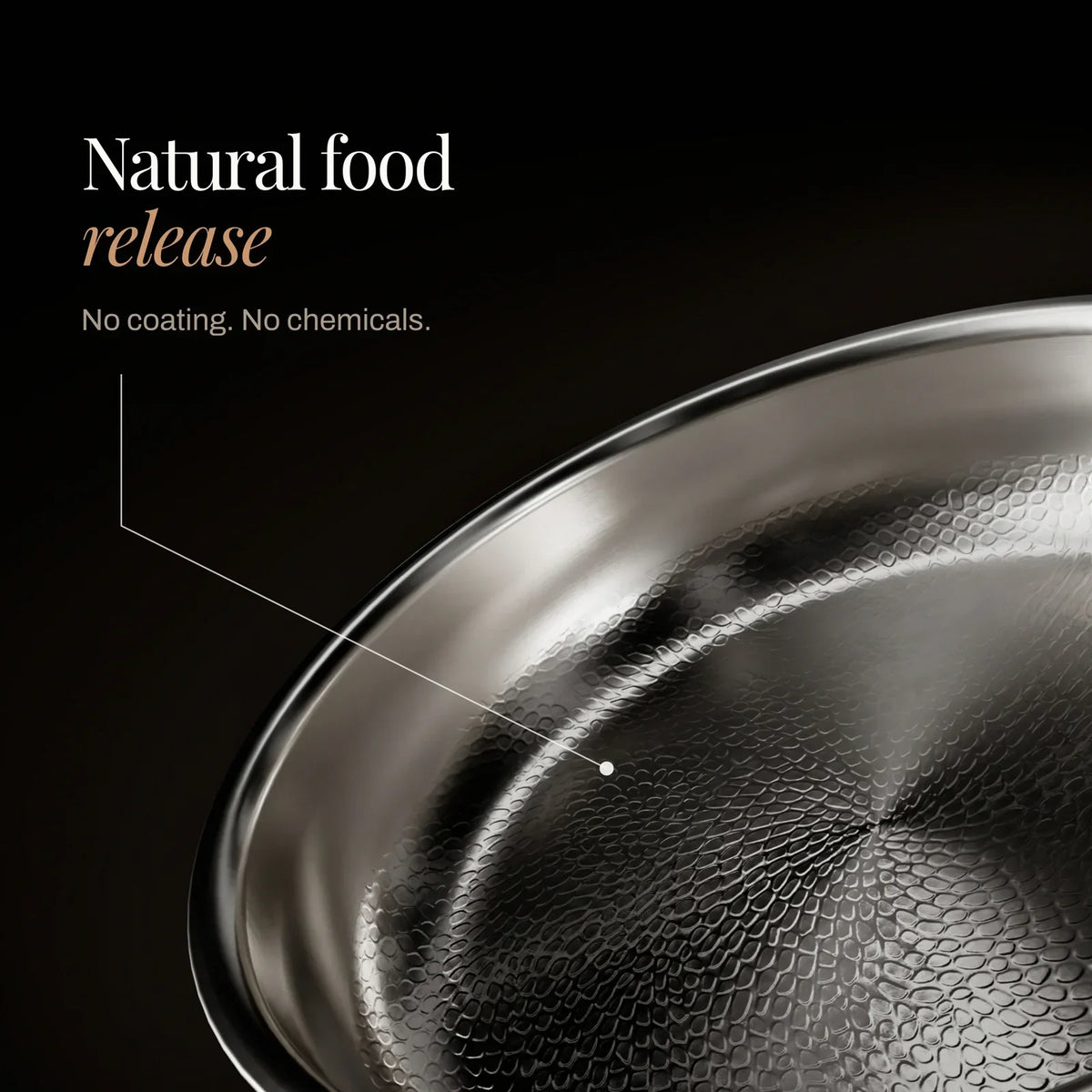 Hammered Titanium Non-Stick Frying Pan – Lightweight, Induction Compatible, Scratch Resistant, Chemical-Free Surface